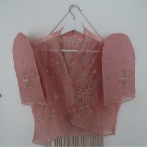 Cute pink Filipina bolero